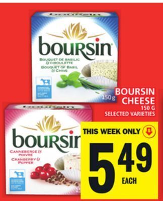 Food Basics Boursin cheese offer