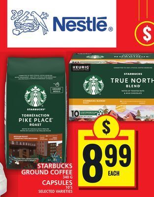 Food Basics Starbucks ground coffee or capsules offer