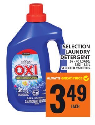 Food Basics Selection laundry detergent offer