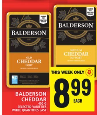 Food Basics Balderson cheddar offer