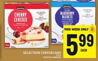 Food Basics Selection cheesecake offer