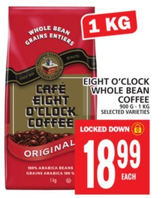 Food Basics Eight o'clock whole bean coffee offer