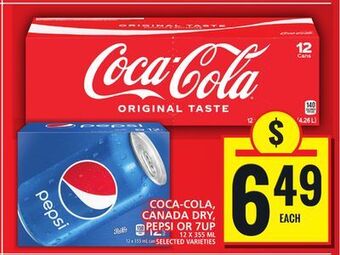 Food Basics Coca-cola, canada dry, pepsi or 7up offer