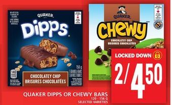 Food Basics Quaker dipps or chewy bars offer
