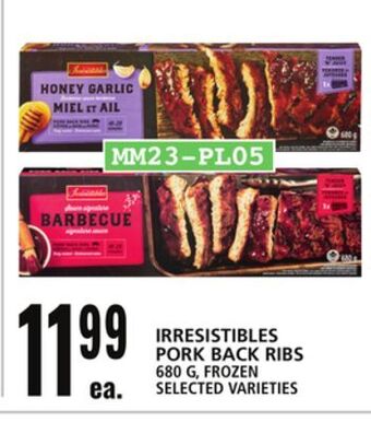 Food Basics Irresistibles pork back ribs offer