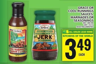 Food Basics Grace or cool runnings sauces, marinades or seasonings offer