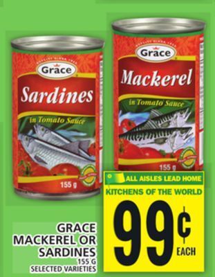 Food Basics Grace mackerel or sardines offer
