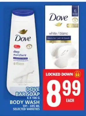 Food Basics Dove bar soap or body wash offer