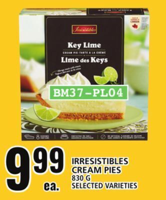 Food Basics Irresistibles cream pies offer