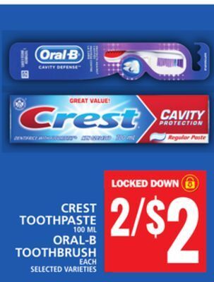 Food Basics Crest toothpaste or oral-b toothbrush offer