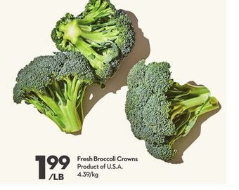 Longo's Fresh broccoli crowns offer