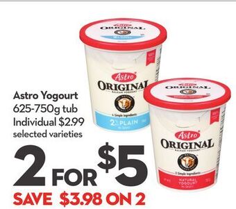 Longo's Astro yogourt offer