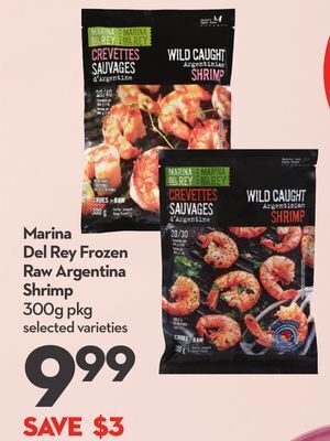 Longo's Marina del rey frozen raw argentina shrimp offer