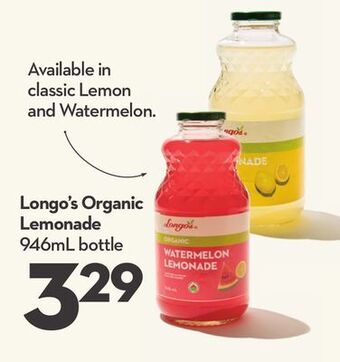 Longo's Longo's organic lemonade offer