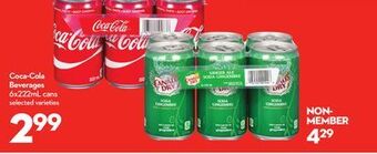Longo's Coca-cola beverages offer