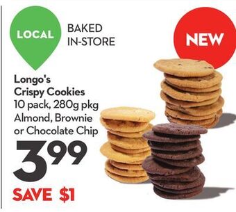 Longo's Longo's crispy cookies offer