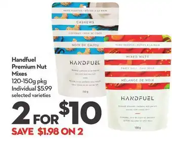 Longo's Handfuel premium nut mixes offer