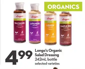 Longo's Longo's organic salad dressing offer