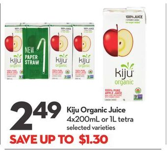 Longo's Kiju organic juice offer