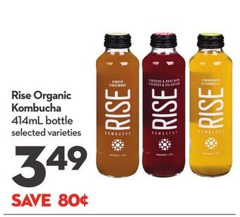 Longo's Rise organic kombucha offer