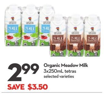 Longo's Organic meadow milk offer