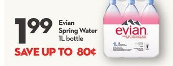 Longo's Evian spring water offer