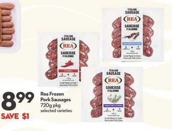 Longo's Rea frozen pork sausages offer