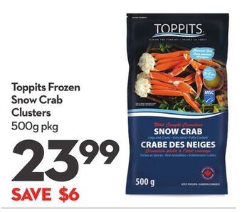 Longo's Toppits frozen snow crab clusters offer