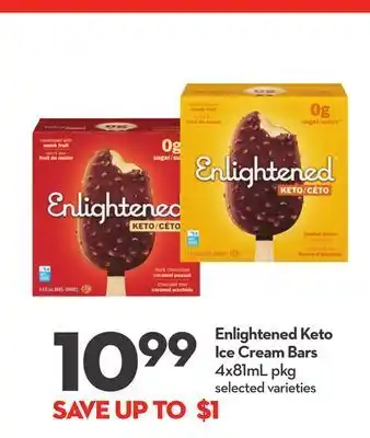 Longo's Enlightened keto ice cream bars offer