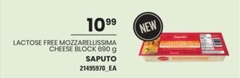 Loblaws Saputo lactose free mozzarellissima cheese block, 690 g offer