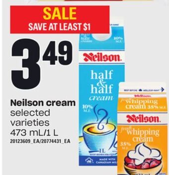Loblaws Neilson cream, 473 ml/1 l offer