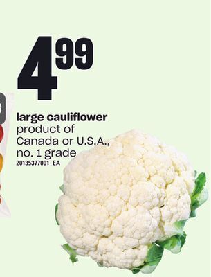 Loblaws Large cauliflower offer
