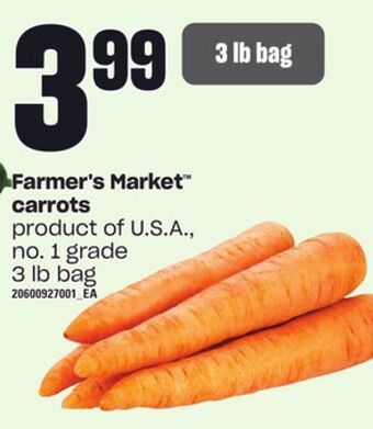 Loblaws Farmer's market™ carrots, 3 lb bag offer
