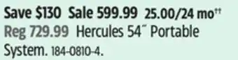 Canadian Tire Spalding hercules 54˝ portable system offer