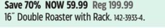 Canadian Tire Master chef 16 double roaster with rack offer