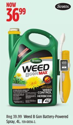 Canadian Tire Scotts weed b gon battery-powered spray, 4l offer