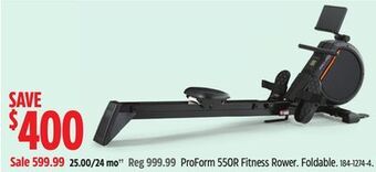Canadian Tire Proform 550r fitness rower offer