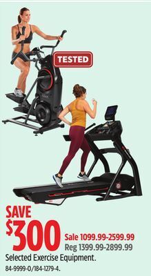 Canadian Tire Bowflex selected exercise equipment offer