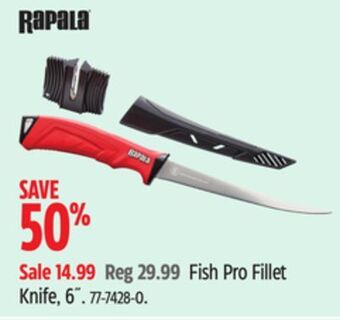 Canadian Tire Rapala fish pro fillet knife, 6 offer