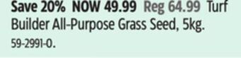 Canadian Tire Scotts turf builder all-purpose grass seed, 5 kg offer