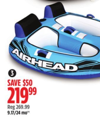 Canadian Tire Airhead mach 2 2-rider towable offer