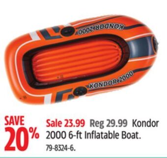 Canadian Tire Kondor 2000 6-ft inflatable boat offer