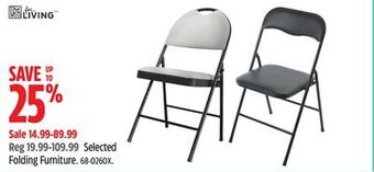 Canadian Tire For living selected folding furniture offer