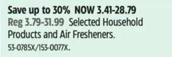 Canadian Tire Cascade selected household products and air fresheners offer