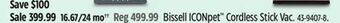 Canadian Tire Bissell iconpet cordless stick vac offer