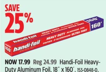 Canadian Tire Handi-foil heavy- duty aluminum foil, 18 x 160' offer