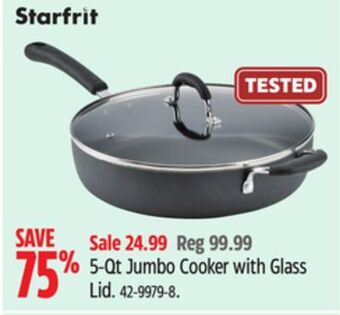 Canadian Tire Starfrit 5-qt jumbo cooker with glass lid offer