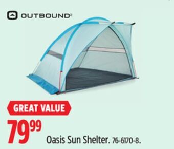 Canadian Tire Outbound oasis sun shelter offer