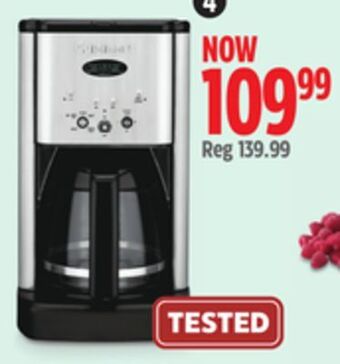 Canadian Tire Cuisinart brew central 12-cup coffeemaker offer