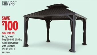 Canadian Tire Canvas skyline hard-top gazebo with bug net offer